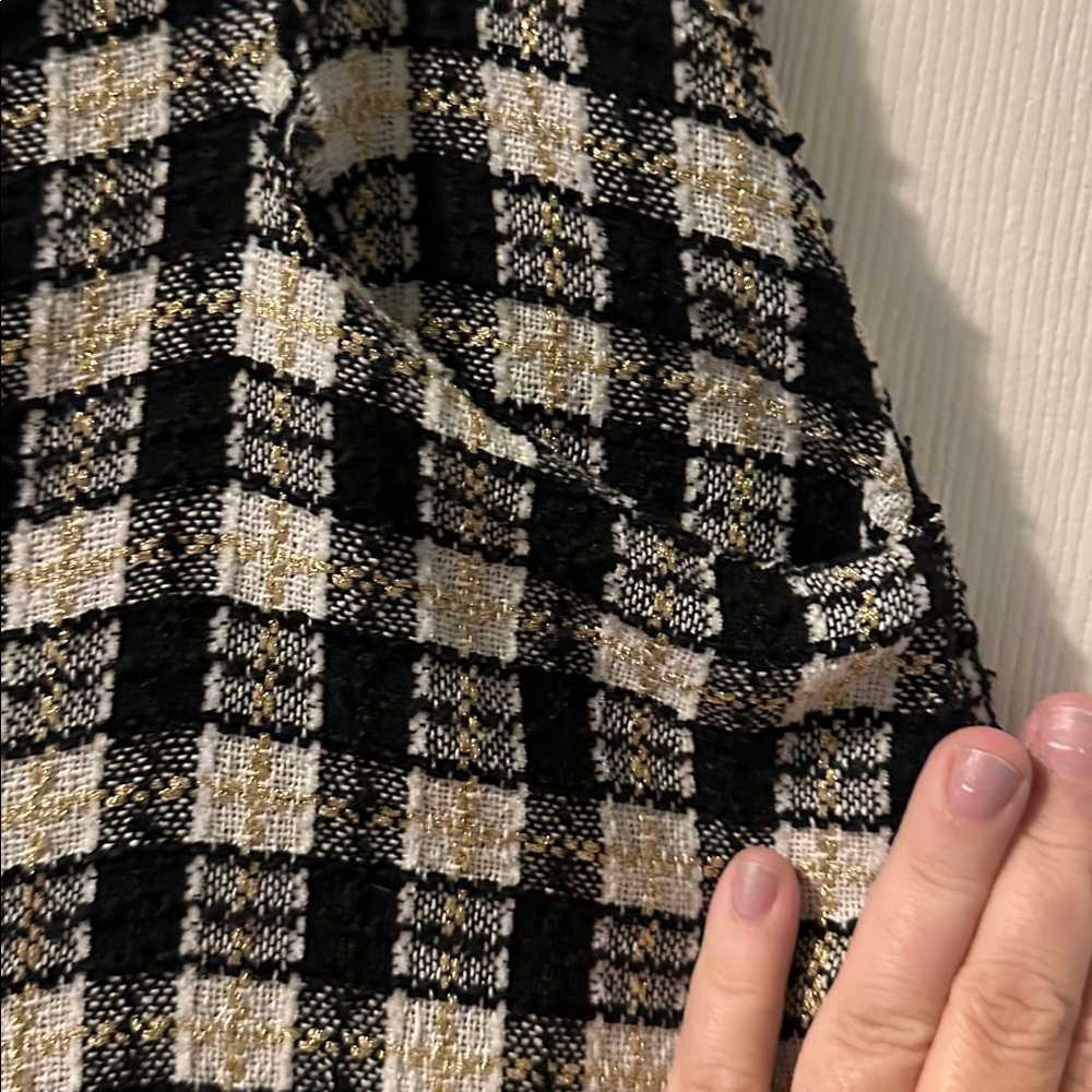 Unique Vintage black white and gold checked pants - Picture 4 of 7